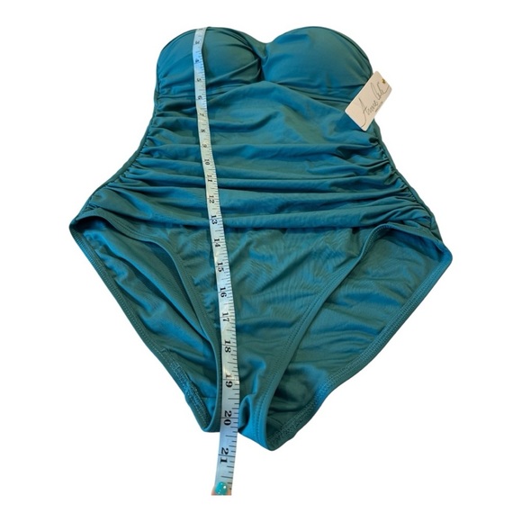 Anne Cole one-piece bandeau swimsuit by Ocean Green, size 6 MYMO00501 NEW - Picture 6 of 13